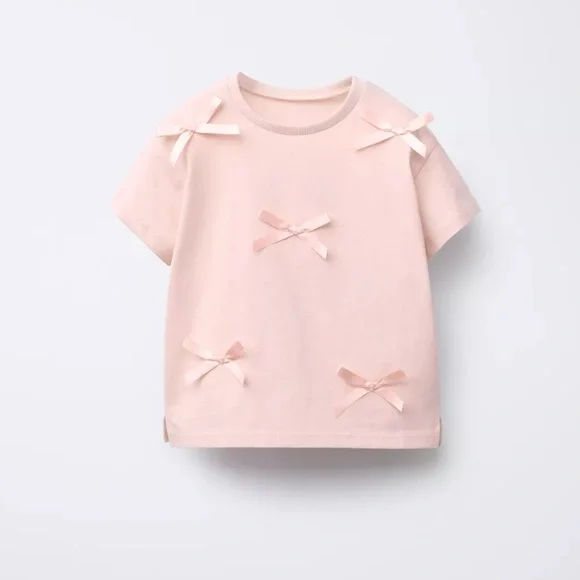 ZARA BOW T-SHIRT - Picture 1 of 9